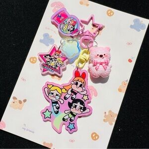 Crybaby × powerpuffgirls double sided acrylic keychain bagcharm phonecharm